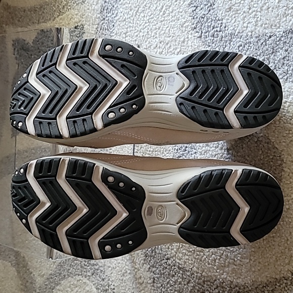 Easy Spirit 10B Treasured slip on leather textile tan athleisure neutral comfy - Picture 6 of 10